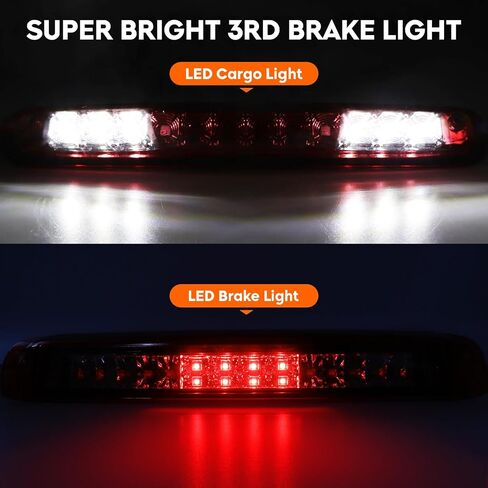 Tail Light + 3rd Brake Cargo Lamp for Chevy Silverado 1500 2500 2003-2006, GMC Sierra 1500 2500 3500 & 1500 2500 HD 2004-2006, Third High Mount Stop Light Rear LED Taillight, 19169002 19169004 in Saudi Arabia