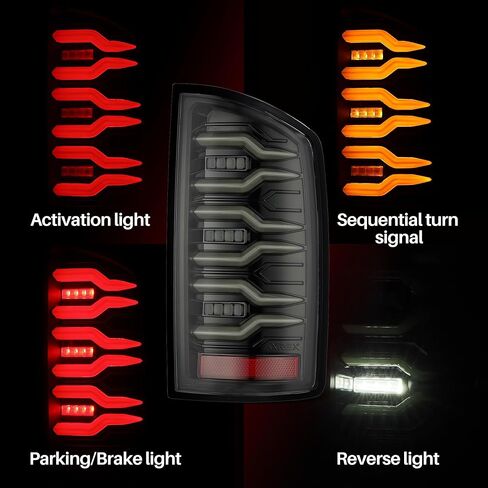 Alpharex For 07-09 Ram LUXX-Series LED Tail Lights Alpha-Black in Kuwait
