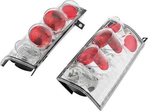 أضواء ذيل Kuafu متوافقة مع 1996-2002 Chevy Express/GMC Savana 1500 2500 3500 Laillights Driver Side (Housing Black and Clear Clear) in Saudi Arabia