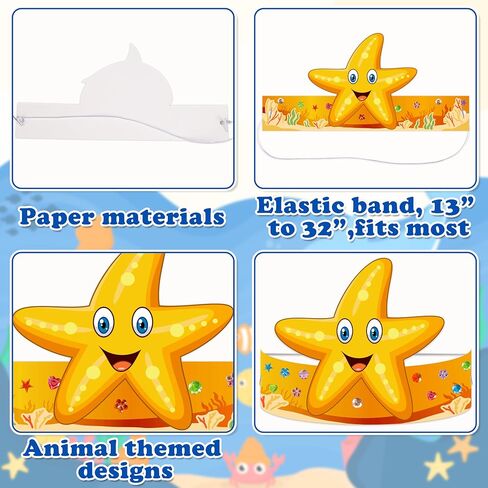 80UncleKimby 36PCS Jungle Safari Animal Crafts, DIY Paper Crowns Bulk Party Favors for Zoo Birthday Activities, Art and Craft Headbands Kit in Kuwait