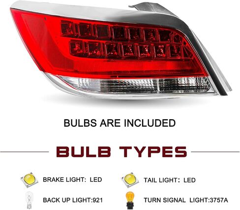 JSBOYAT Tail Light Assembly for 2010-2013 Buick Lacrosse & Allure Outer LED Rear Taillight OE Direct Replacement Brake Tail Lamp LH (Left Driver Side) in Saudi Arabia