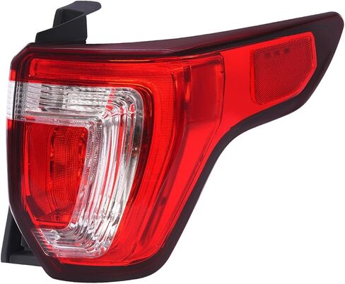 KUAFU Tail Light w/Bulb Compatible with 2016-2019 Ford Explorer Tail Lamp Rear Brake Lamp Red+Clear Lens Plastic Driver Side Replacement for FB5Z13405A FO2800251 in Saudi Arabia