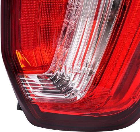 KUAFU Tail Light w/Bulb Compatible with 2016-2019 Ford Explorer Tail Lamp Rear Brake Lamp Red+Clear Lens Plastic Driver Side Replacement for FB5Z13405A FO2800251 in Saudi Arabia