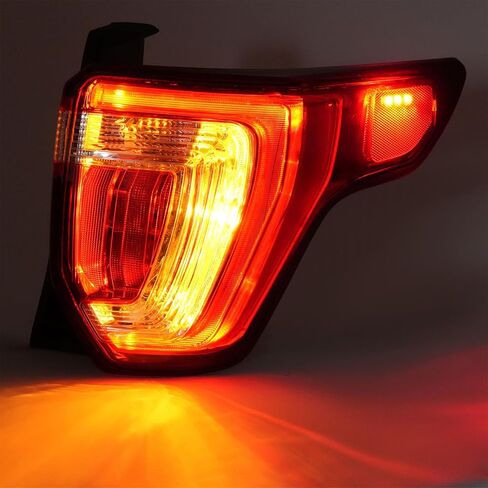 KUAFU Tail Light w/Bulb Compatible with 2016-2019 Ford Explorer Tail Lamp Rear Brake Lamp Red+Clear Lens Plastic Driver Side Replacement for FB5Z13405A FO2800251 in Saudi Arabia