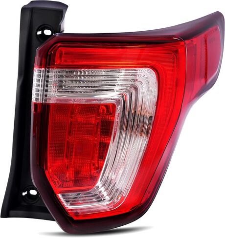 KUAFU Tail Light w/Bulb Compatible with 2016-2019 Ford Explorer Tail Lamp Rear Brake Lamp Red+Clear Lens Plastic Driver Side Replacement for FB5Z13405A FO2800251 in Saudi Arabia