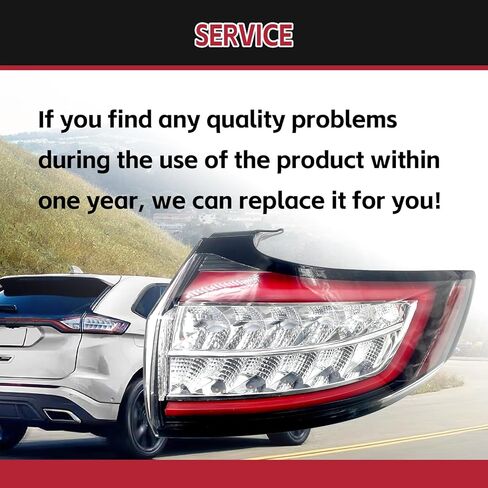 HT4Z-13405-D مجموعة ضوء الذيل متوافقة مع 2015 2015 2017 2017 فورد إيدج تيتانيوم/الرياضة مصباح الذيل المصباح الخلفي جانب الركاب يمينًا #FO2801243 in Kuwait