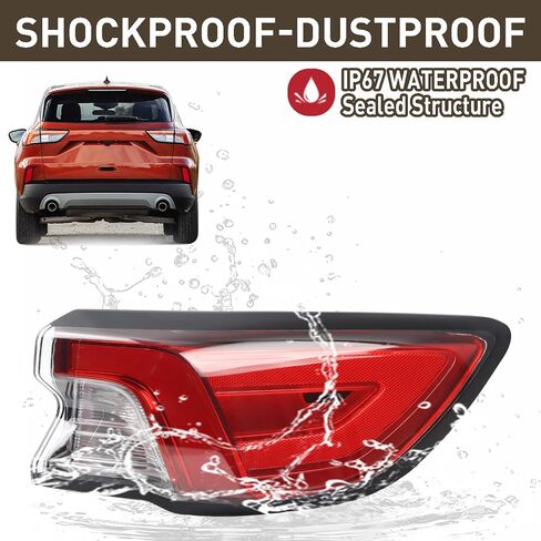LED Outer Tail Light Rear Lamp Assembly Compatible with 2020-2022 Ford Escape Right Passenger Side LJ6Z-13404-E in Kuwait