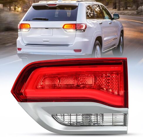 Nilight Taillight Assembly Compatible with 2014 2015 2016 2017 2018 2019 2020 Jeep Grand Cherokee Laredo/Limited/Overland/Summit Tail Lights Outer Passenger Side w/Bulbs in Saudi Arabia