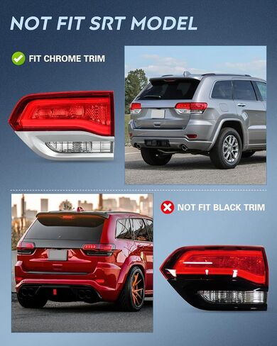 Nilight Taillight Assembly Compatible with 2014 2015 2016 2017 2018 2019 2020 Jeep Grand Cherokee Laredo/Limited/Overland/Summit Tail Lights Outer Passenger Side w/Bulbs in Saudi Arabia