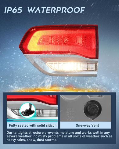 Nilight Taillight Assembly Compatible with 2014 2015 2016 2017 2018 2019 2020 Jeep Grand Cherokee Laredo/Limited/Overland/Summit Tail Lights Outer Passenger Side w/Bulbs in Saudi Arabia