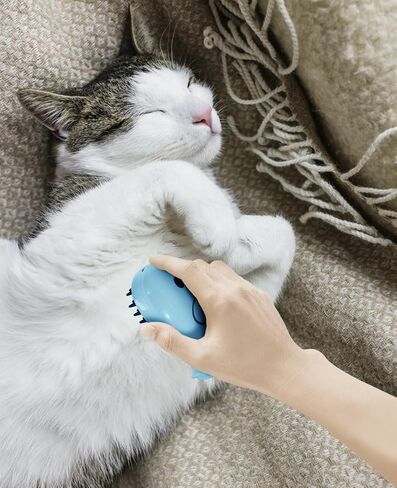 Cat Steam Brush for Shedding - 3 in 1 Steam Cat Brushes for Grooming and Massage - Whales Shaped Cat Brush with Steam for Dogs, Removing Tangled and Loose Hair(Pink) in Saudi Arabia