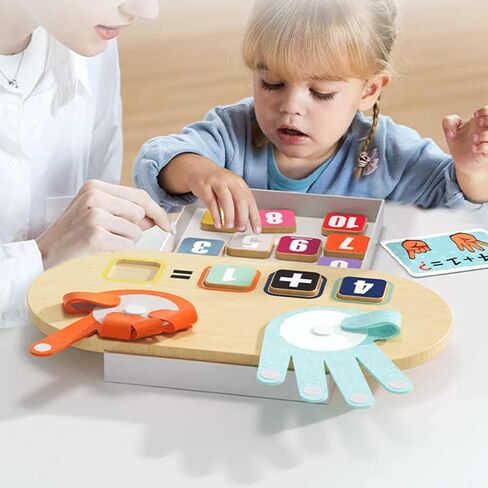 TOP BRIGHT Finger Math Addition & Subtraction Toys for Kids, Interactive Magnetic Beads Sorting Matching Learning Game for Ages 3 4 5+ Year, Educational Toys Gift for Preschoolers in Kuwait