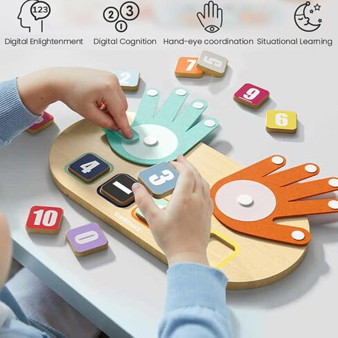 TOP BRIGHT Finger Math Addition & Subtraction Toys for Kids, Interactive Magnetic Beads Sorting Matching Learning Game for Ages 3 4 5+ Year, Educational Toys Gift for Preschoolers in Kuwait