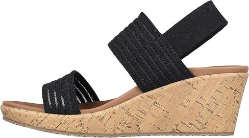 Skechers Women's Beverlee-Sheer Luck Wedge Sandal ، Pink ، 12 in Kuwait
