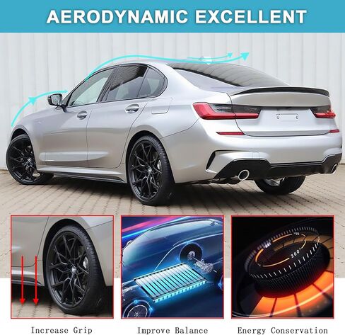 G20 Trunk Spoiler ، SPOVECTIONDER TAIL TAIL BEAD CAR الأسود اللامع ، مفسد جناح PSM على طراز PSM لعام 2019-2024 BMW G20 3 Series 330i M340i و G80 M3 All Models 2020 2022 2023 2023 in Kuwait
