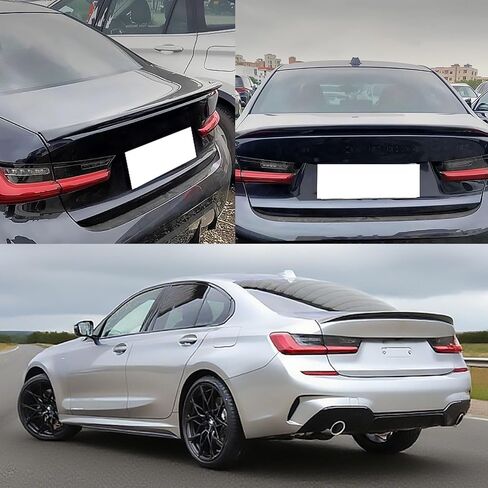 G20 Trunk Spoiler ، SPOVECTIONDER TAIL TAIL BEAD CAR الأسود اللامع ، مفسد جناح PSM على طراز PSM لعام 2019-2024 BMW G20 3 Series 330i M340i و G80 M3 All Models 2020 2022 2023 2023 in Kuwait