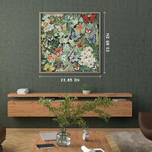 Butterfly Puzzles for Adults 1000 Pieces, Flower Animal Unique Art Puzzle Round, Jewels of The Fluttering Wings Jigsaw Puzzle Challenge in Saudi Arabia