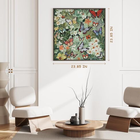 Butterfly Puzzles for Adults 1000 Pieces, Flower Animal Unique Art Puzzle Round, Jewels of The Fluttering Wings Jigsaw Puzzle Challenge in Saudi Arabia