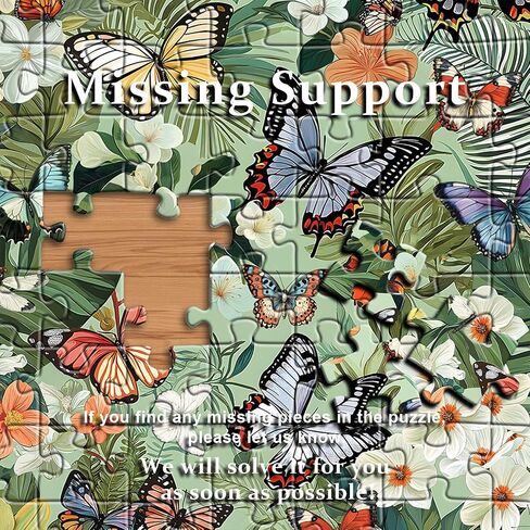 Butterfly Puzzles for Adults 1000 Pieces, Flower Animal Unique Art Puzzle Round, Jewels of The Fluttering Wings Jigsaw Puzzle Challenge in Saudi Arabia