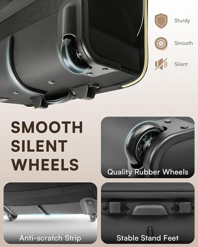 Rolling Laptop Bag for Women, 17.3 Inch Rolling Briefcase with Telescopic Extendable Handle, Work Bags with Wheels, Roller Computer Bag for Teacher, Pink in Kuwait