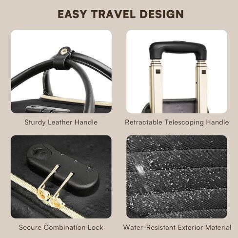 Rolling Laptop Bag for Women, 17.3 Inch Rolling Briefcase with Telescopic Extendable Handle, Work Bags with Wheels, Roller Computer Bag for Teacher, Pink in Kuwait