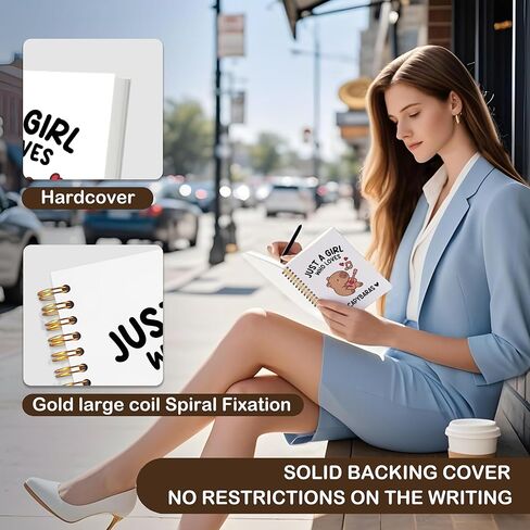 Giraffe Gifts Notebook Journal, Just a Girl Who Loves Giraffes Cute Notebooks for Note Taking, Cute Hardcover Spiral Journal 5.5x8.3 Inch in Kuwait