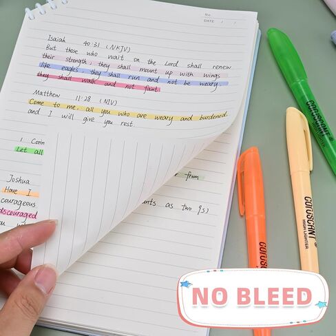 Highlighter - 12 Pack Color Tightlight ، وشفاف اللون الشفافة المرئية قلم الفلورسنت ، وعلامة نقطة إزميل عريضة ، قلم الفلورسنت ، المدرسة ، المكتب in Kuwait