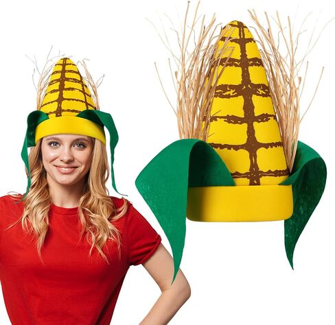 Berlune 4 Pcs Funny Corn Hats - Corn Cob Hat Accessories for Thanksgiving Cosplay Party in Kuwait