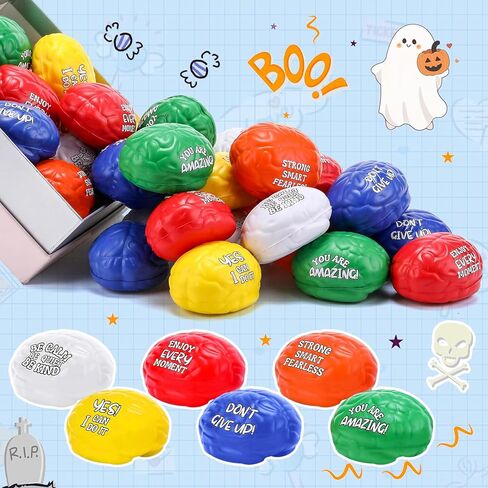 Poen 30 Pack دماغ الدماغ الكرة التحفيزية كرات الإجهاد الكثافة الصغيرة ملهمة الإجهاد كرات الإجهاد ونقلت الكرة in Kuwait
