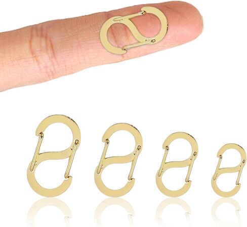 4 Pcs Double Opening Shortener Clasps, Stainless Steel Lobster Clasp Clip Pendant Bracelet Connector Extended, Clasps and Closures for Necklace Bracelet Jewelry Making and Repair (4 Sizes, Black) in Kuwait