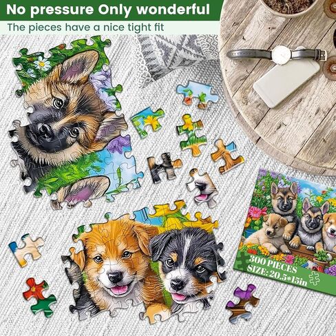 300 Piece Puzzles for Adults,Lakeside Camping Puzzle for Adults Teens,Large Piece Fun Jigsaw Puzzle for Kids Ages 8-10 10-12,Glossy & Sturdy Pieces,Challenging Family Game Great Gift Idea,20.5 x 15 in in Saudi Arabia