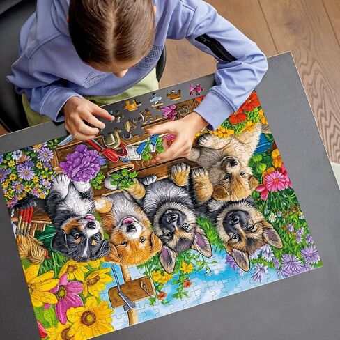300 Piece Puzzles for Adults,Lakeside Camping Puzzle for Adults Teens,Large Piece Fun Jigsaw Puzzle for Kids Ages 8-10 10-12,Glossy & Sturdy Pieces,Challenging Family Game Great Gift Idea,20.5 x 15 in in Saudi Arabia