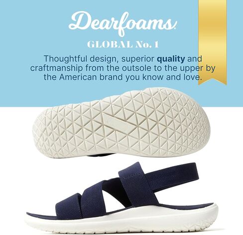 Dearfoams نساء إميليا إميليا على شقة صندل خفيفة الوزن مريحة in Kuwait