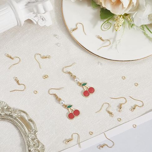 160 Sets 925 Sterling Silver Plated Silver Fish Hook Earring Wires French Wire Earring Hooks with Ear Nuts Dangle Hanging Stainless Steel Earring Findings Kits for Jewelry Making DIY Crafts in Saudi Arabia