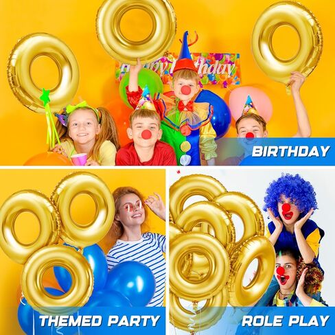 6 Pack 28" Gold Ring Birthday Party Balloon Cartoon Characters Themed Party Decor Foil Large Balloons for Cartoon Carnival Theme Birthday Decorations in Saudi Arabia