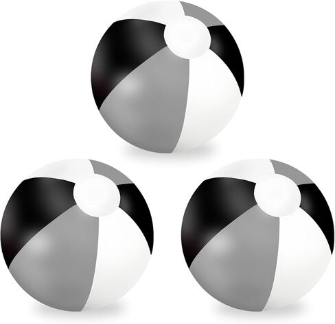 Whaline 3Pcs Inflatable Beach Ball Round Pool PVC Balls Cute Game Toys for Summer Hawaiian Tropical Theme Beach Party Decor in Saudi Arabia