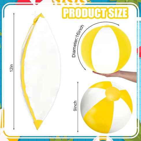 Whaline 3pcs قابلة للنفخ كرة الشاطئ الجولة كرات PVC ألعاب لعبة لطيف لصيف هاواي تمييز تراديك ديكور شاطئ الحفلة in Kuwait