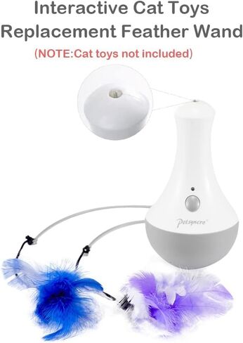 DOEL Interactive Cat Toys, Cat Feather Toys, Automatic Cat Toy for Indoor Cat, Electrical Cat Tumbler Toys for Kitten&Adult, Battery Powered Cat Toy, Cat Exercise Toys, Gift for Cat in Saudi Arabia