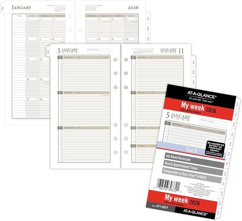 AT-A-GLANCE 2026 Planner Refill, Weekly, 8.5" x 11", Folio Size 5, Loose-Leaf (491-285-26) in Saudi Arabia