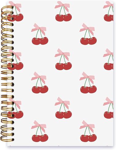Blue Stripe Ribbon Bow Notebook,Trendy Coquette Lined Spiral Notebook Hardcover,College Ruled Notebook,Office School Journal Notebook for Work,5.5x8.3 Inch 80 Pages,Gifts for Women Teen Girl in Saudi Arabia
