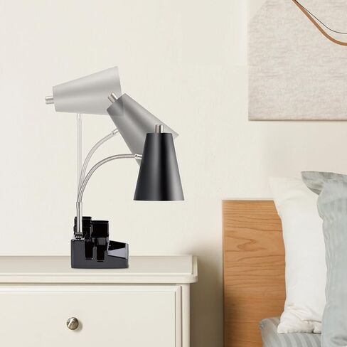 LED Clip on Desk Lamp with 1 USB Charging Port, Portable 360°Rotation Gooseneck Clip on Lamp, Clamp Light Modern Table Lamp for Reading, Working, Studying, Gentle Warm White Light, Eye Protect in Saudi Arabia