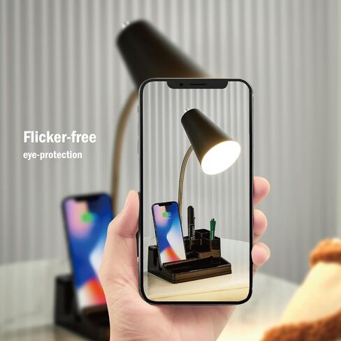 LED Clip on Desk Lamp with 1 USB Charging Port, Portable 360°Rotation Gooseneck Clip on Lamp, Clamp Light Modern Table Lamp for Reading, Working, Studying, Gentle Warm White Light, Eye Protect in Saudi Arabia