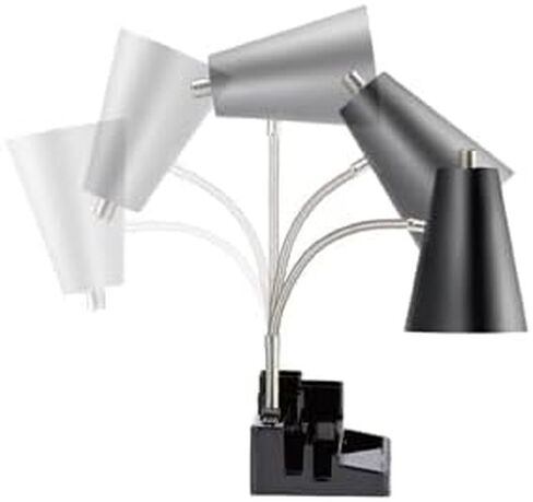 LED Clip on Desk Lamp with 1 USB Charging Port, Portable 360°Rotation Gooseneck Clip on Lamp, Clamp Light Modern Table Lamp for Reading, Working, Studying, Gentle Warm White Light, Eye Protect in Saudi Arabia