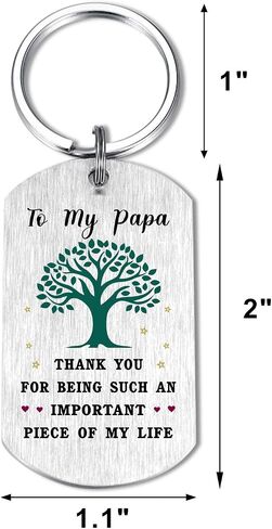 Papa Gifts - Papa Birthday Keychain for Men - Gift for Papa Christmas Valentines Father's Day Thanksgiving Easter in Saudi Arabia