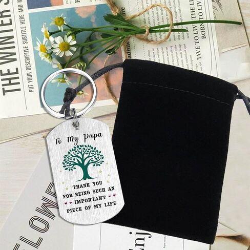 Papa Gifts - Papa Birthday Keychain for Men - Gift for Papa Christmas Valentines Father's Day Thanksgiving Easter in Saudi Arabia