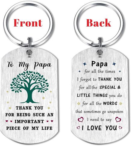 Papa Gifts - Papa Birthday Keychain for Men - Gift for Papa Christmas Valentines Father's Day Thanksgiving Easter in Saudi Arabia