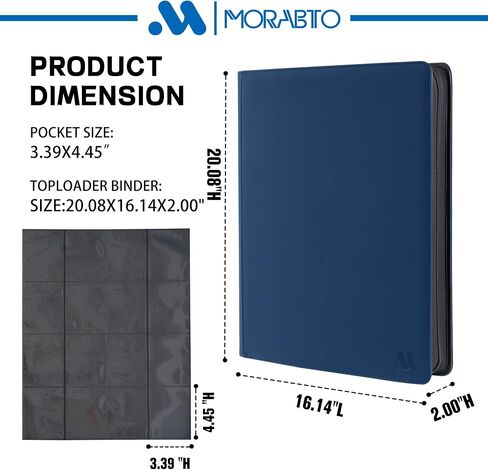 Toploader Binder, Holds 324 Top Loaders,9 Pocket Top Loader Binders for 3" x 4" Rigid Cards,Toploader Card Binder for Hard Plastic Top Loaders -Black in Saudi Arabia