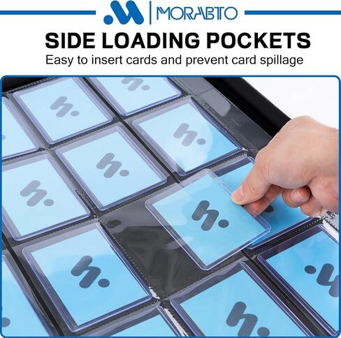Toploader Binder, Holds 324 Top Loaders,9 Pocket Top Loader Binders for 3" x 4" Rigid Cards,Toploader Card Binder for Hard Plastic Top Loaders -Black in Saudi Arabia
