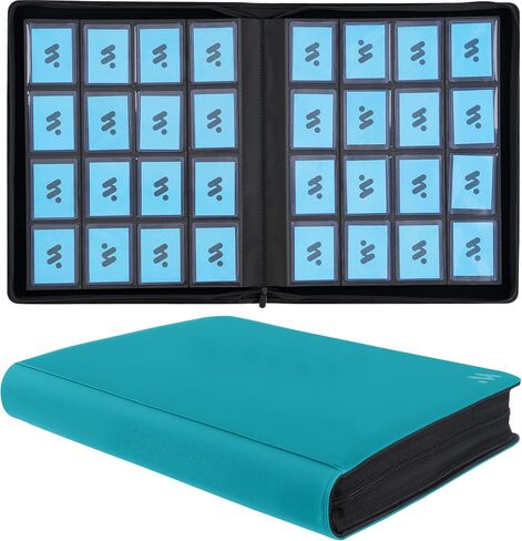 Toploader Binder, Holds 324 Top Loaders,9 Pocket Top Loader Binders for 3" x 4" Rigid Cards,Toploader Card Binder for Hard Plastic Top Loaders -Black in Saudi Arabia
