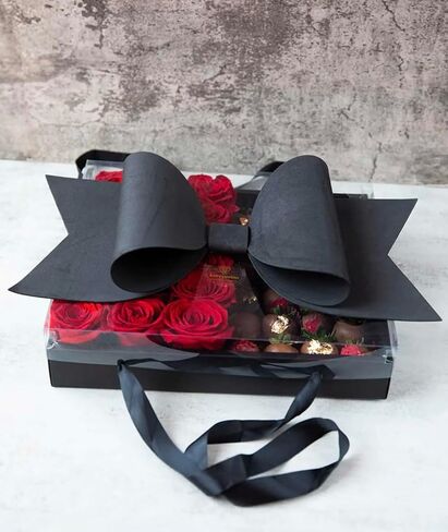 Large Gift Box with Big bow lid - set of 5(Red) in Kuwait